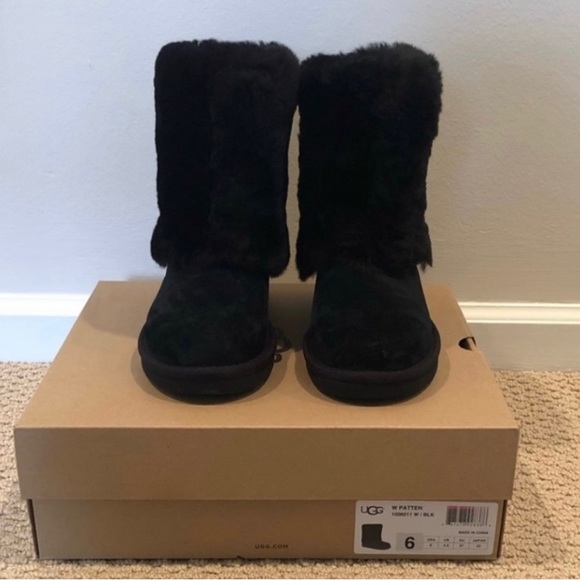 UGG Black Patten boot Size 6 - Picture 2 of 6